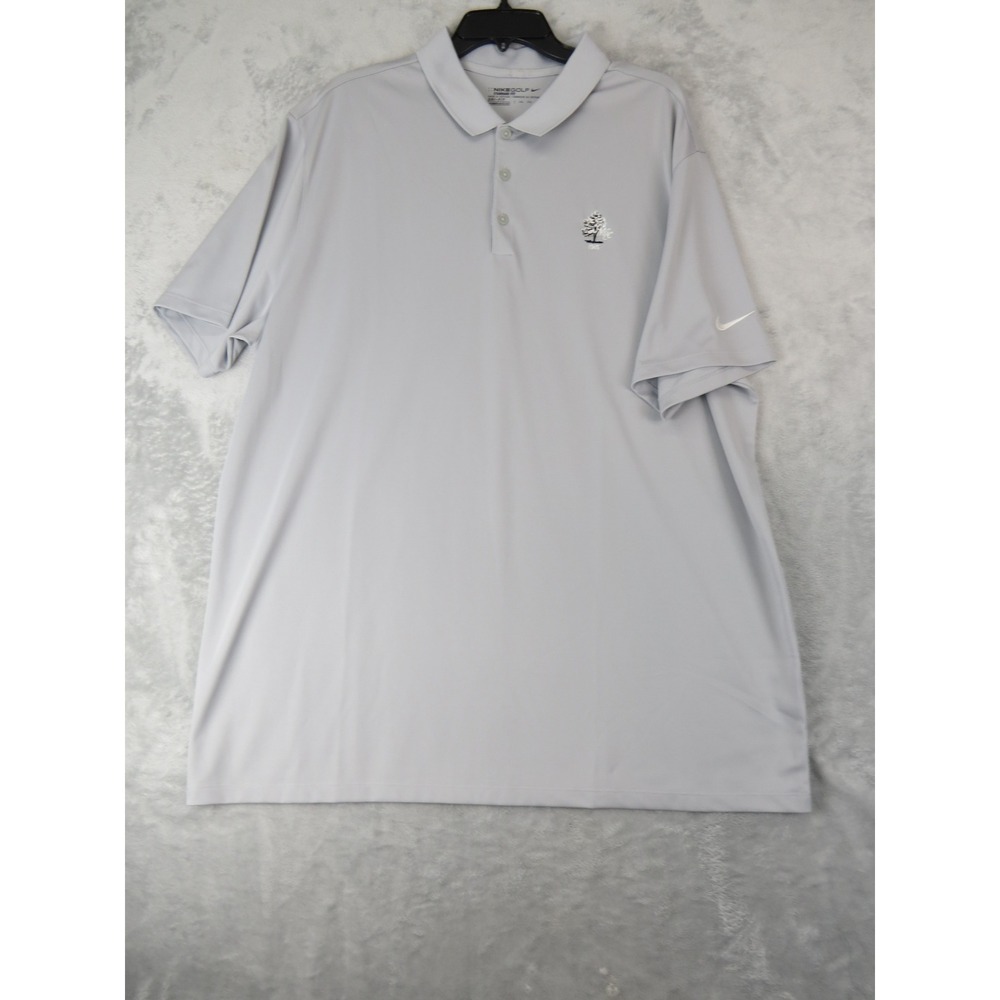 Nike‎ Golf Dri-Fit Standard Fit Mens XXL Gray SS Polo Shirt Golf Club